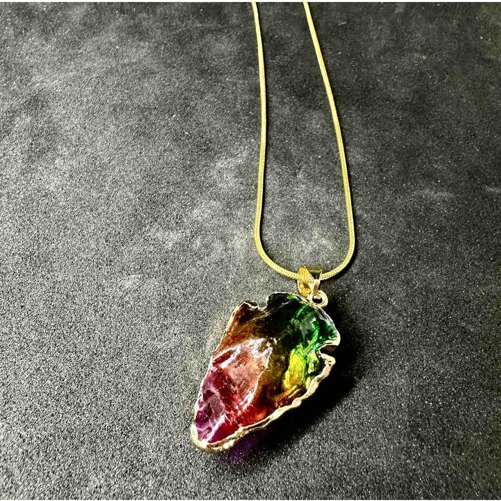Poludrago kamenje Ogrlica Rainbow - Fluorit  slika 2