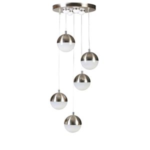 Lucas 5 Li Tepsili Mat Krom Sarkıt Chrome Chandelier