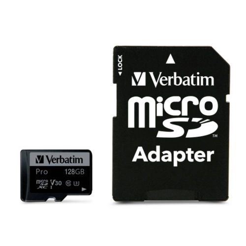 Verbatim MICRO SDXC CARD PRO UHS-3 128GB CLASS 10 INCL ADAPTOR microSDXC card 128 GB UHS-Class 3 shockproof, Waterproof slika 1