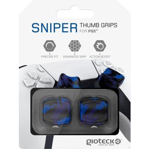 GIOTECK SNIPER THUMB GRIPS za PS5 - maskirno modre barve