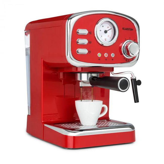 Klarstein Espressionata Gusto espresso aparat za kavu, Crvena