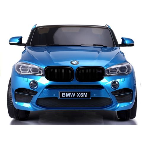Licencirani BMW X6 M plavi lakirani - dvosjed - auto na akumulator slika 4