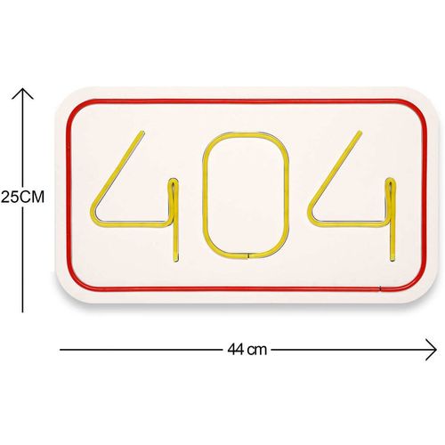 Wallity Ukrasna plastična LED rasvjeta, 404 Not Found - Red, Yellow slika 12