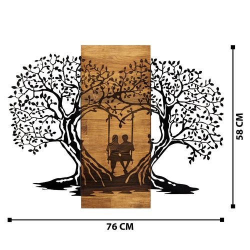 Wallity Eva Black Walnut Dekorativni Drveni Zidni Ukras slika 8