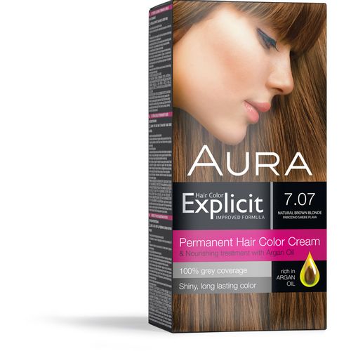 AURA Explicit farba za kosu 7.07 Prirodno smeđe plava slika 1