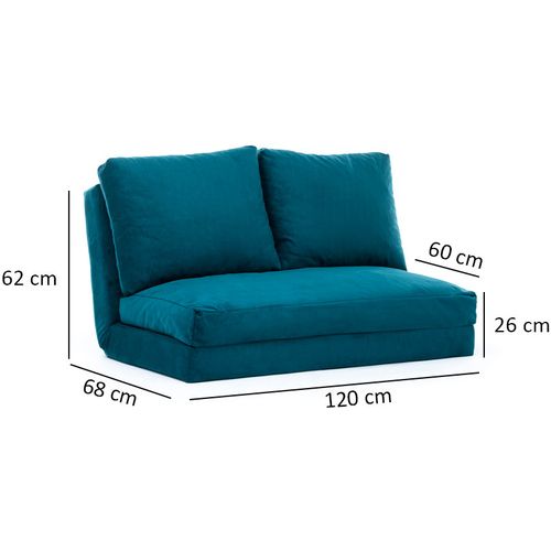 Atelier Del Sofa Dvosjed na razvlačenje, Petrol Green, Taida - Petrol Green slika 10