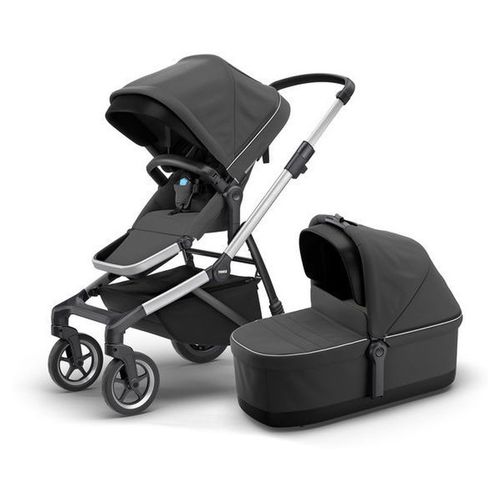 THULE Sleek dečija kolica + kolevka - Charcoal Grey slika 1