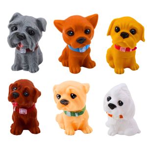 Set figurica slatkih pasa i štenaca od gume 8 cm, 6 komada
