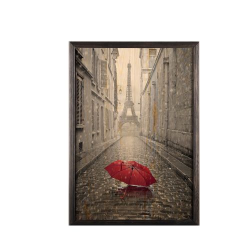 Wallity Drvena uokvirena slika, Red Umbrella 2 XL slika 2