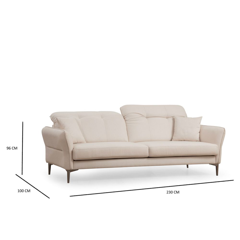 Costor White - Bijela Sofa sa 3 Mjesta slika 9