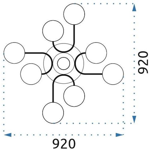 TOOLIGHT STROPNA SVJETILKA SIVA APP532-8C slika 13