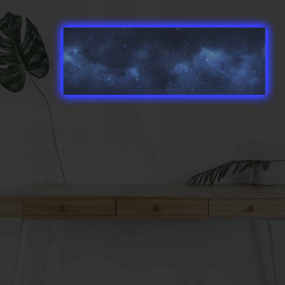 3090NASA-017 Višebojna Dekorativna Slikarska Platna sa LED Osvjetljenjem slika 2