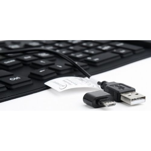 KB-109F-B Gembird Fleksibilna tastatura US layot USB+microUSB OTF adapter slika 2