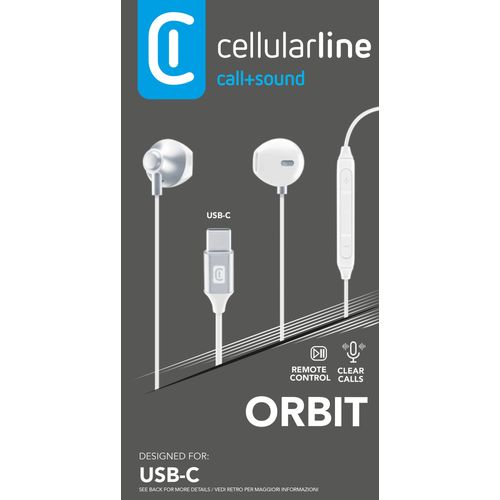 Cellularline slušalice TYPE-C Orbit white slika 2