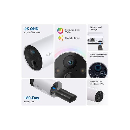 TP-LINK Tapo C420S1 2K QHD outdoor Wi-Fi security camera - camera set + Smart Hub slika 7