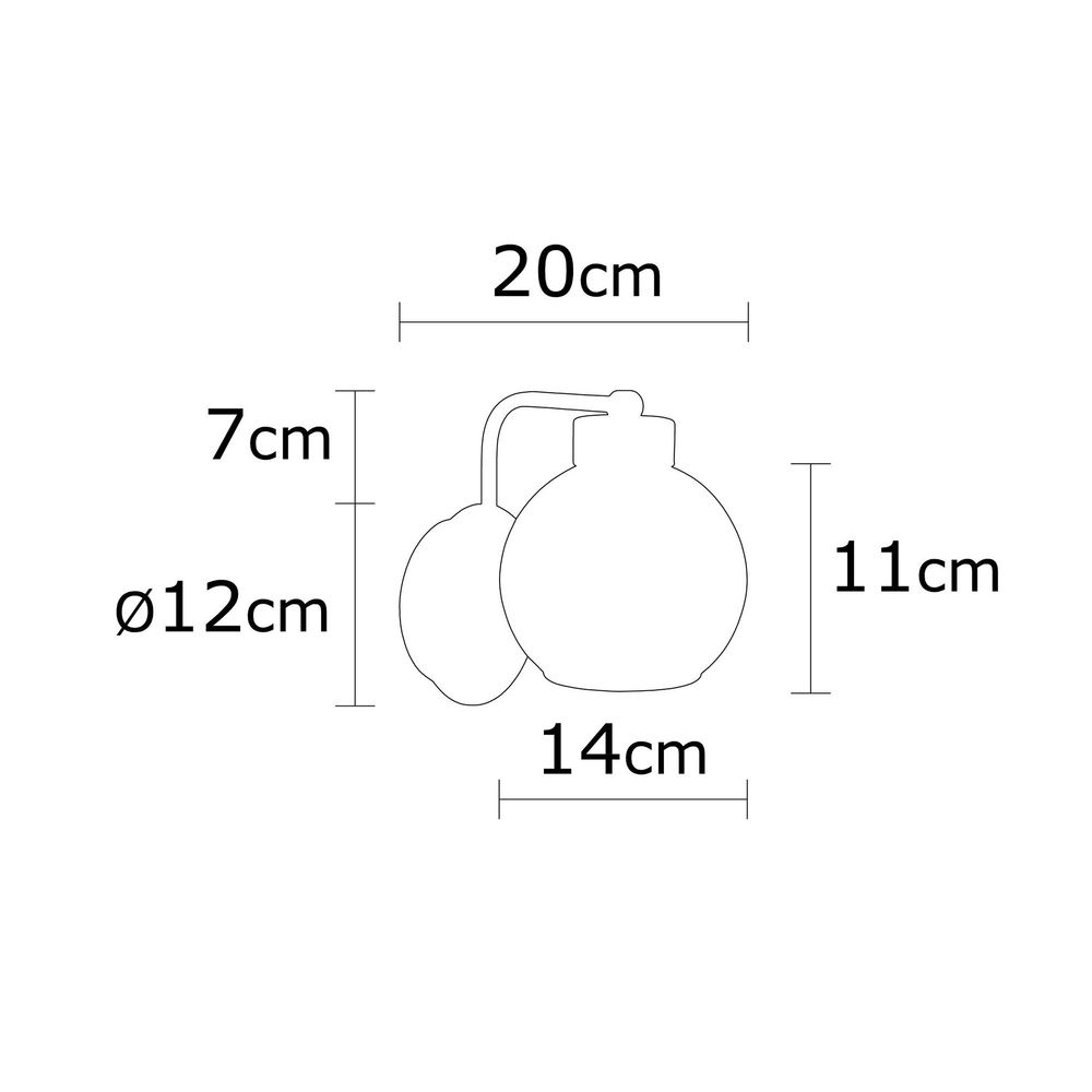 Anı - N-376 Crna Zidna Lampa slika 3