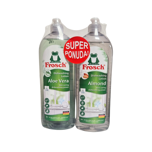 Frosch deterdžent za suđe Aloe vera 750 ml + deterdžent za suđe Badem 750 ml slika 1