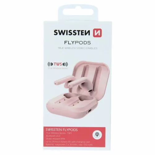 Swissten Bluetooth slušalice FLYPODS pink slika 2