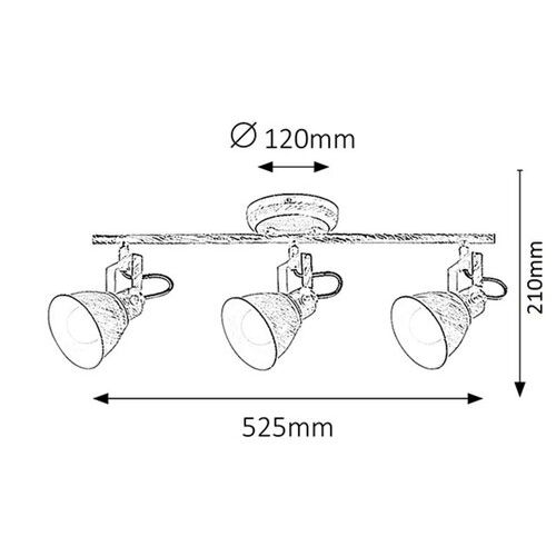 Rabalux Vivienne spot E14 3x max 40W bela Spot rasveta slika 3