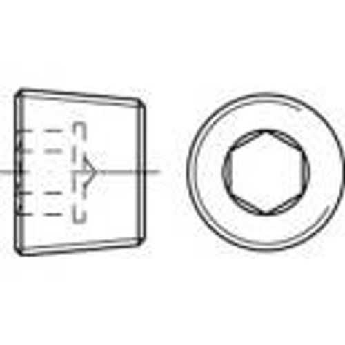 TOOLCRAFT TO-5449251 čep vijci 1/2 mm unutarnji šesterostrani DIN 906 mjed 50 St. slika 1