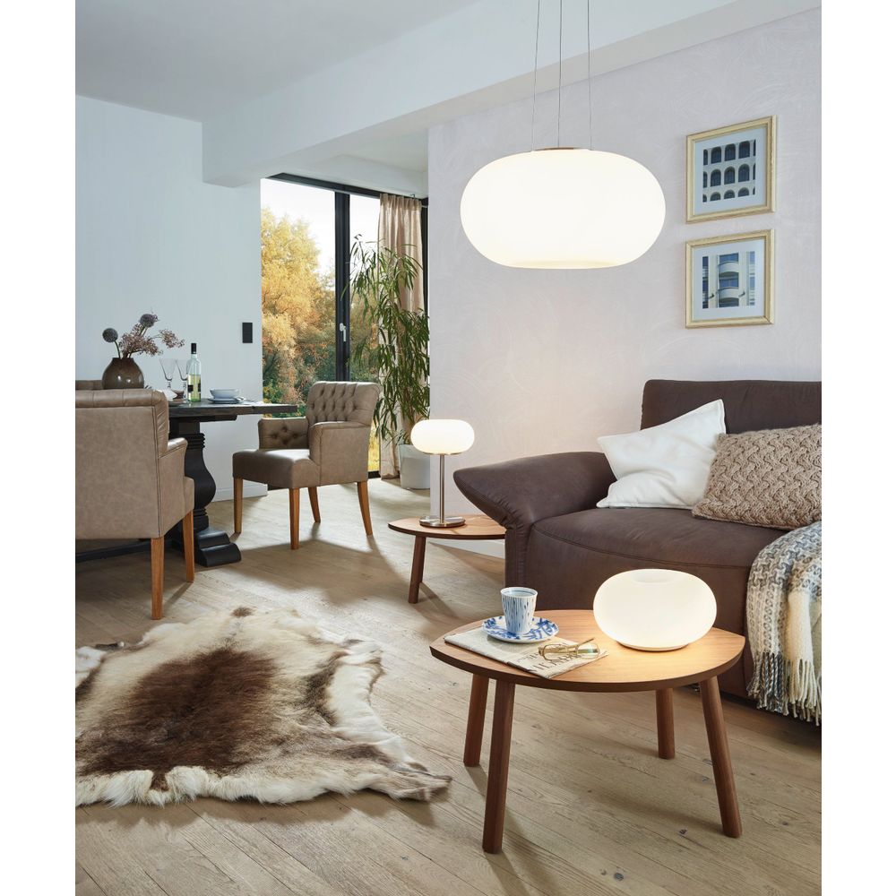 Eglo Optica visilica - 2 svjetla, nikl-mat, opal-mat slika 7