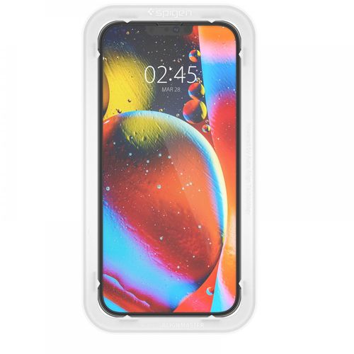 SPIGEN ALM GLASS FC KALJENO STAKLO 2-KOM PAKET ZA iPHONE 13 PRO MAX CRNO slika 4