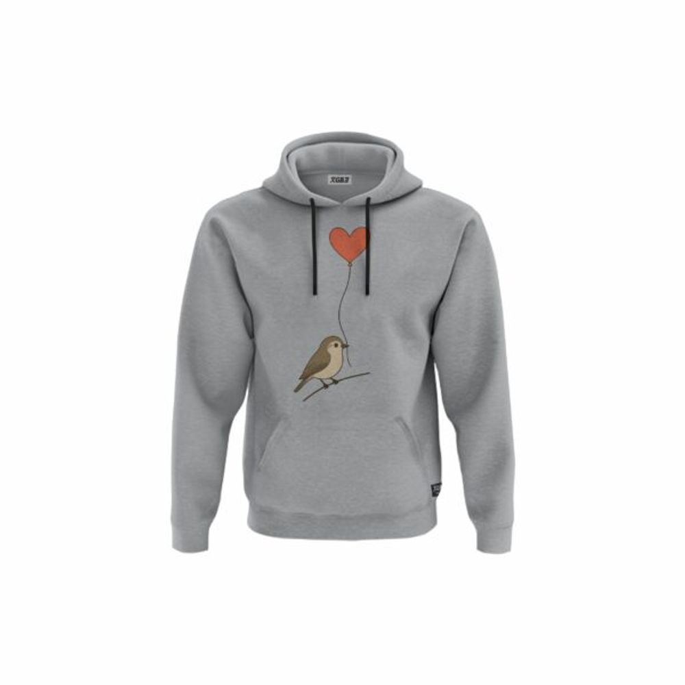 XGB3 Duks sa kapuljačom i džepom Birds Fall in Love Tee slika 1