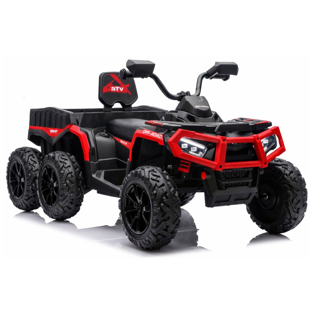 Baterijski Quad ATV 6 kotača s prikolicom JC606 24V 4x4 crveni slika 1