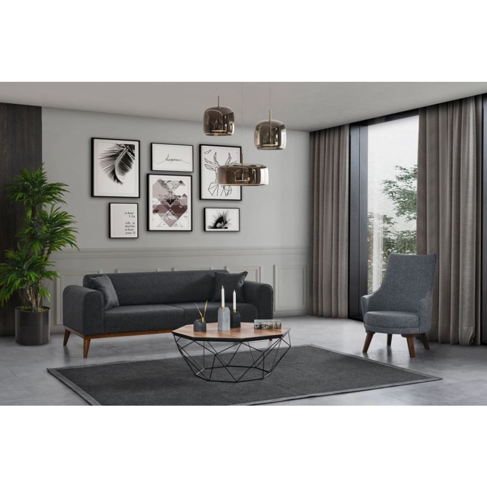 Cofi 3-Sjedalni Sofa na Razvlačenje - Antracit slika 2