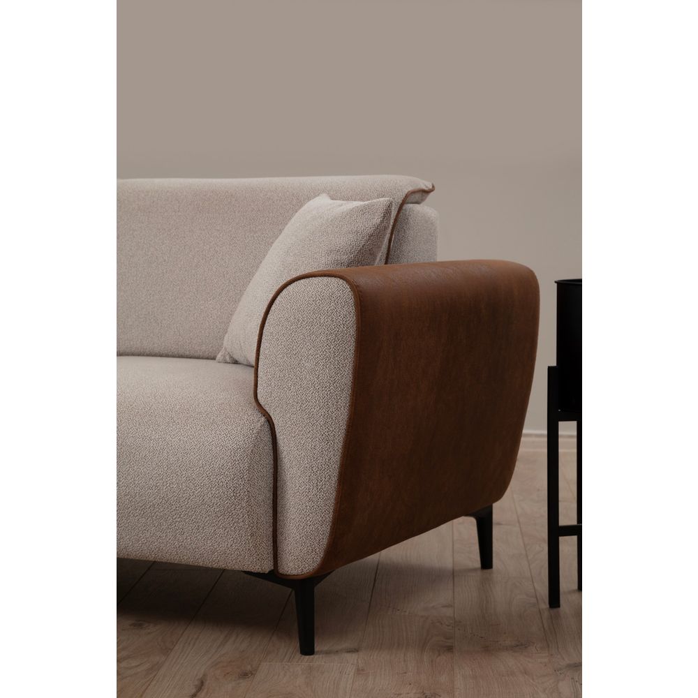 Ugaona Sofa na Razvlačenje Aren Left - Bež Cimet slika 3