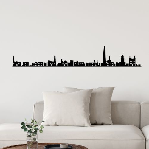 Wallity Metalna zidna dekoracija, Antwerp Skyline slika 2