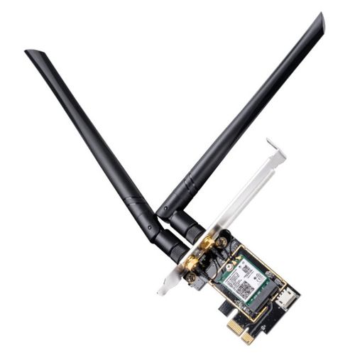 Cudy WE3000 AX5400 Wi-Fi 6E + BT5.2 PCI Express Adapter 2.4+5Ghz, 2x5dBi detachable antenna slika 1