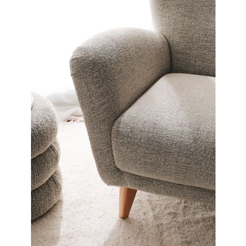 Fotelja Teddy - Grey Grey Wing Chair slika 4