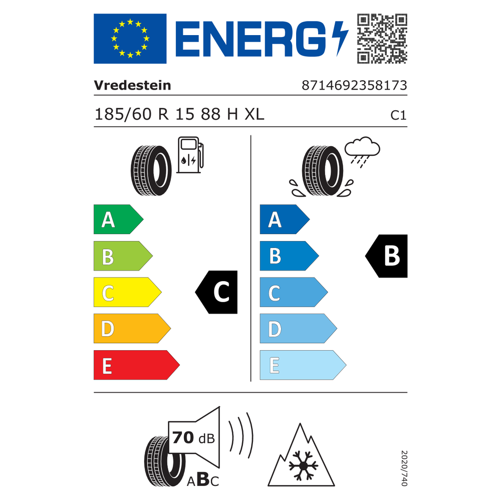 Vredestein Guma 185/60r15 88h quatrac xl tl vredestein cjelogodisnje osobne gume slika 2