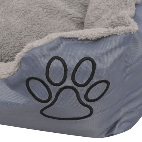 Krevet za pse s podstavljenim jastukom veličina S sivi slika 32