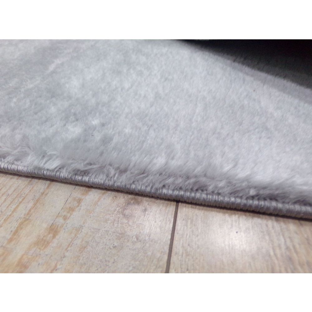 Mekani tanki plišani tepih - svijetlo Sivi (150 x 230 cm) slika 3