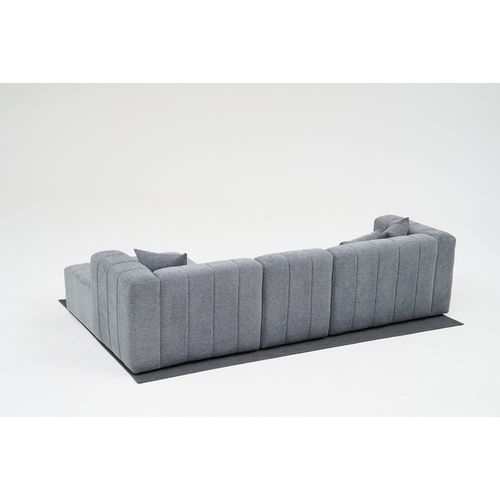Beyza Mini Right - Grey Grey Corner Sofa slika 8