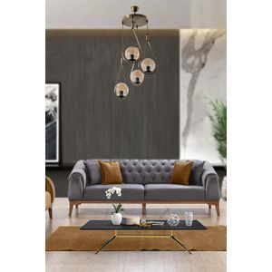 Damla 4 Lü Tepsili Bal Camlı Eskitme Sarkıt Luster
