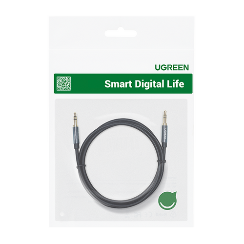 Ugreen Aux audio kabel 3.5mm 1m crni - polybag slika 3