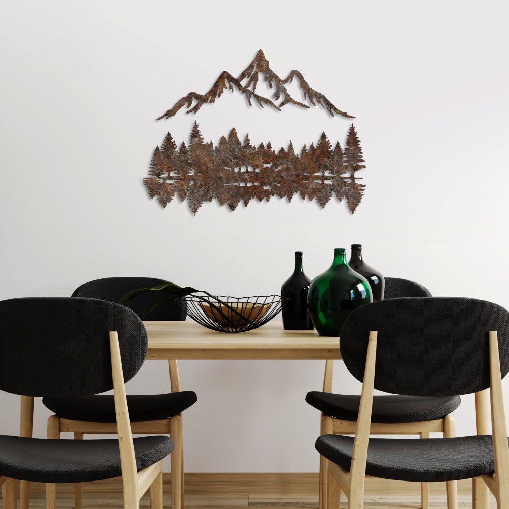Decorative metal wall accessory Rusty Landscape 2, colour: antiquation slika 3