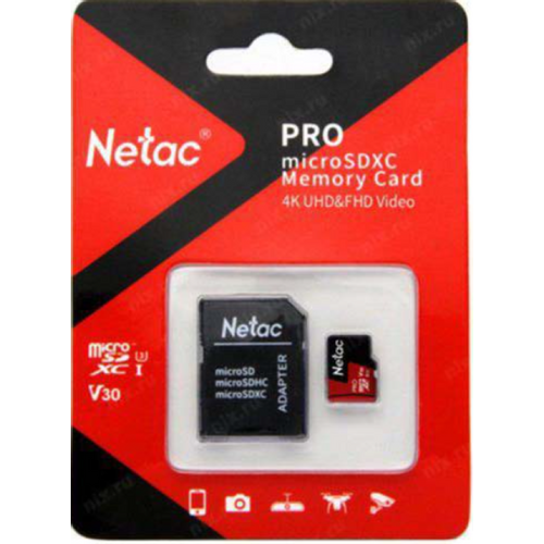 Netac Micro SDXC 128GB P500 Extreme Pro NT02P500PRO-128G-R + SD adapter slika 1