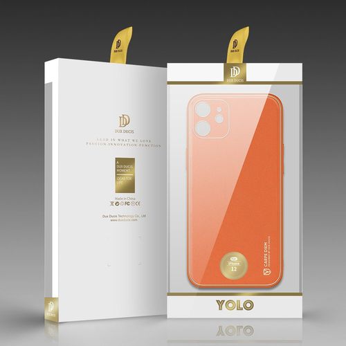Dux Ducis Yolo elegantno kućište izrađeno od meke TPU i PU kože za iPhone 12 narančaste boje slika 5