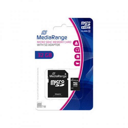 MEDIARANGE Mem. kartica microsdhc 32gb mediarange + sd adapter c10 mr959 slika 1