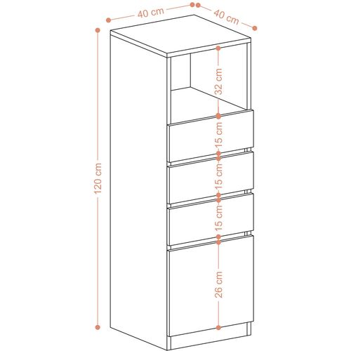 Ruby Walnut Dresser slika 5