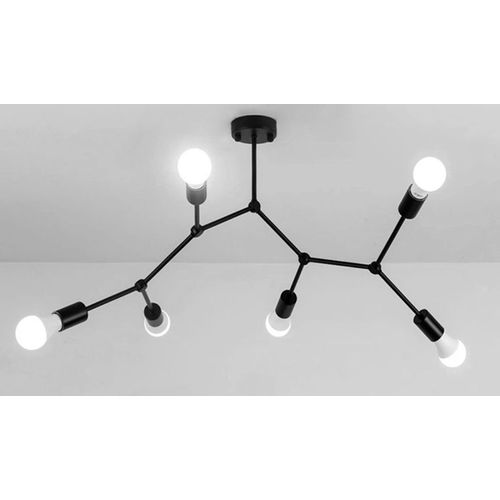 TOOLIGHT CLASSIC BLACK STROPNA SVJETILKA METAL LOFT APP737-6C Crna slika 6