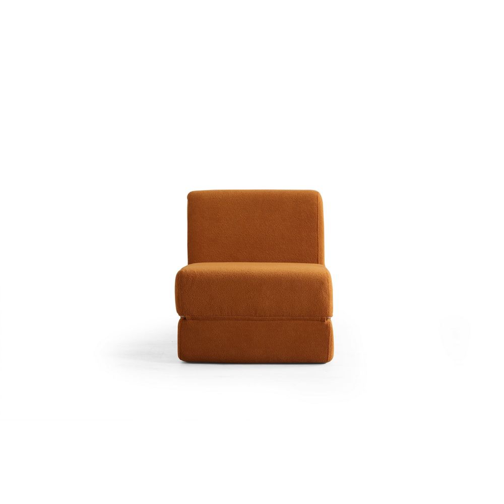 Origami Konvertibilni - Mat Narandžasti 1-Sjedalni Sofa-Krevet slika 3