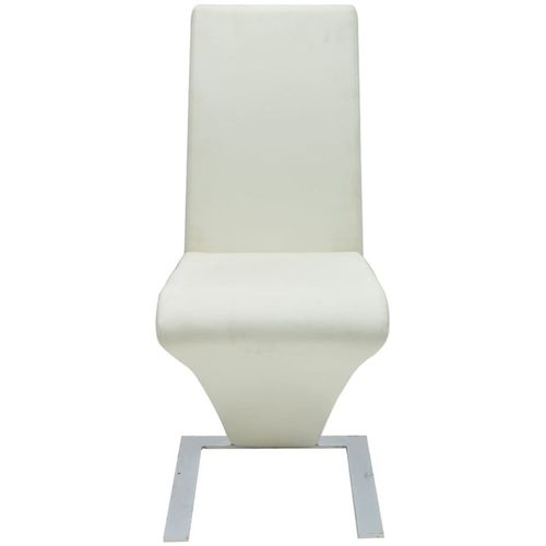 Blagovaonske stolice od umjetne kože 2 kom bijele slika 13
