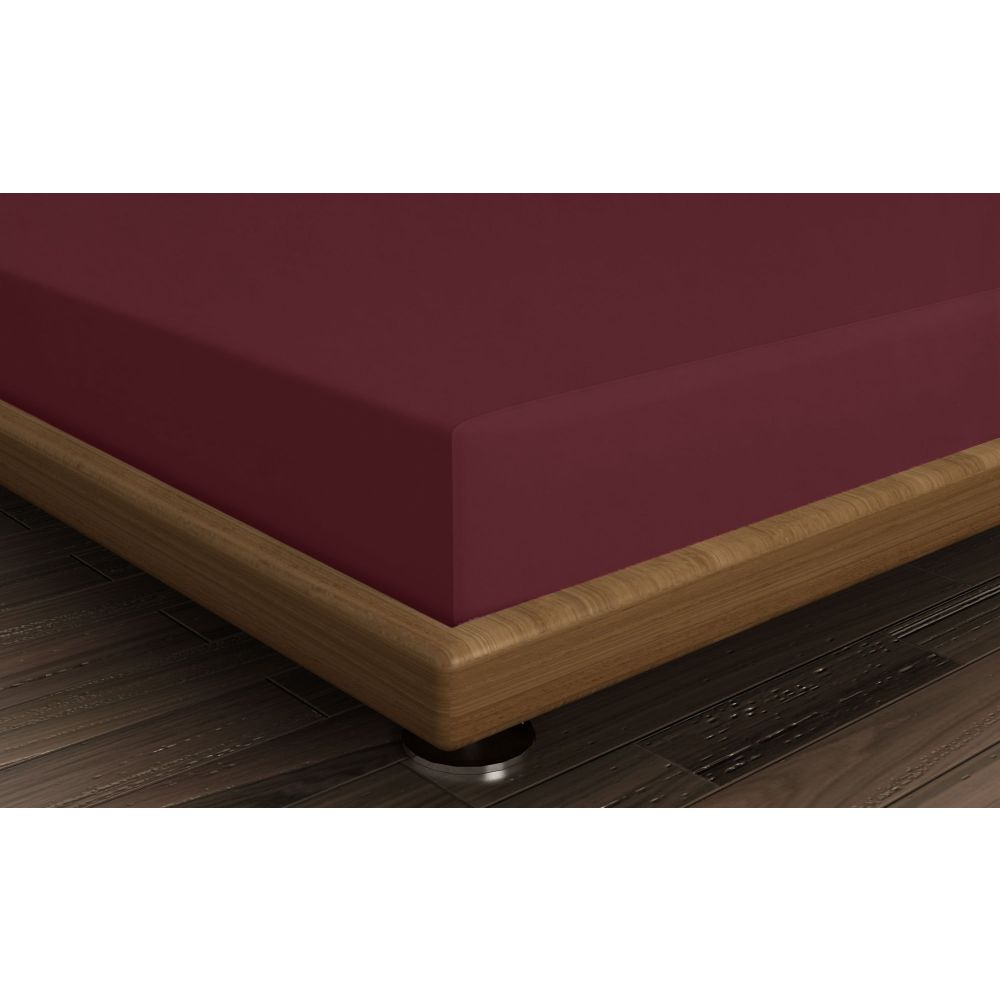 Ranforce King Fitted Sheet - Maroon slika 2