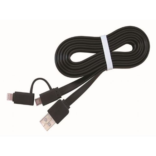 CC-USB2-AMLM2-1M USB charging combo cable iPhones 8-pin + Micro USB, black, 1m slika 3