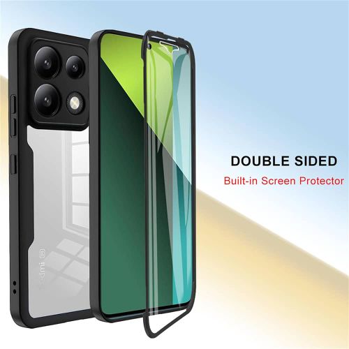 Techsuit – ColorVerse 360 ​​Series obostrana zaštitna maska za Xiaomi Redmi Note 13 5G – crna slika 2